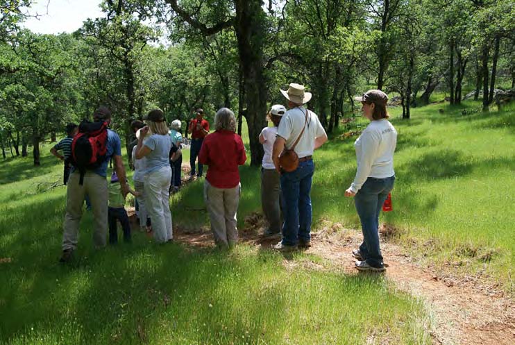 Hikers enjoy one of the docent led hikes at our Big Hill Experience in April.