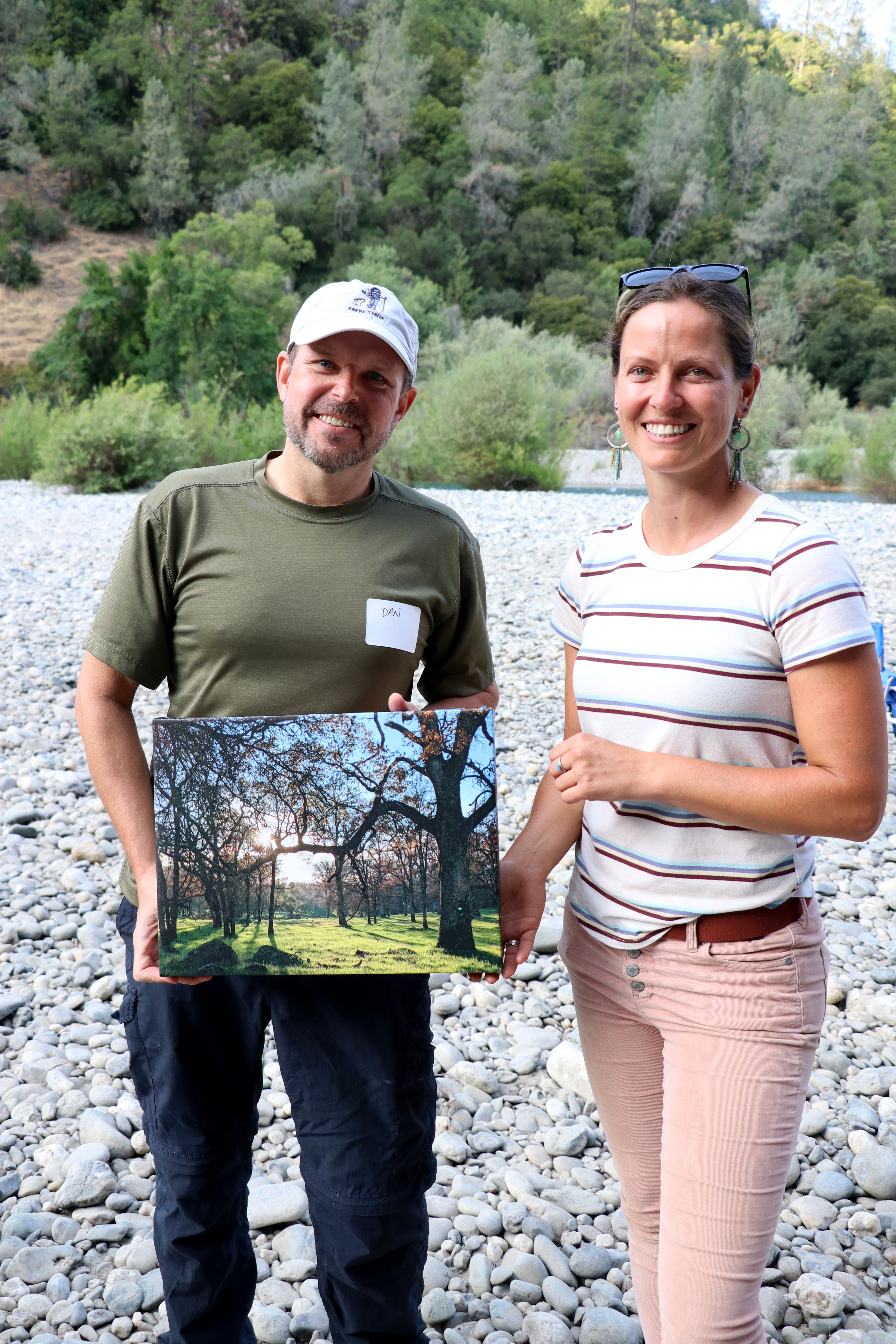 Dan Eddleman, 2022 Land Steward of the Year, receives his award from Recreation Manager Christy Claes