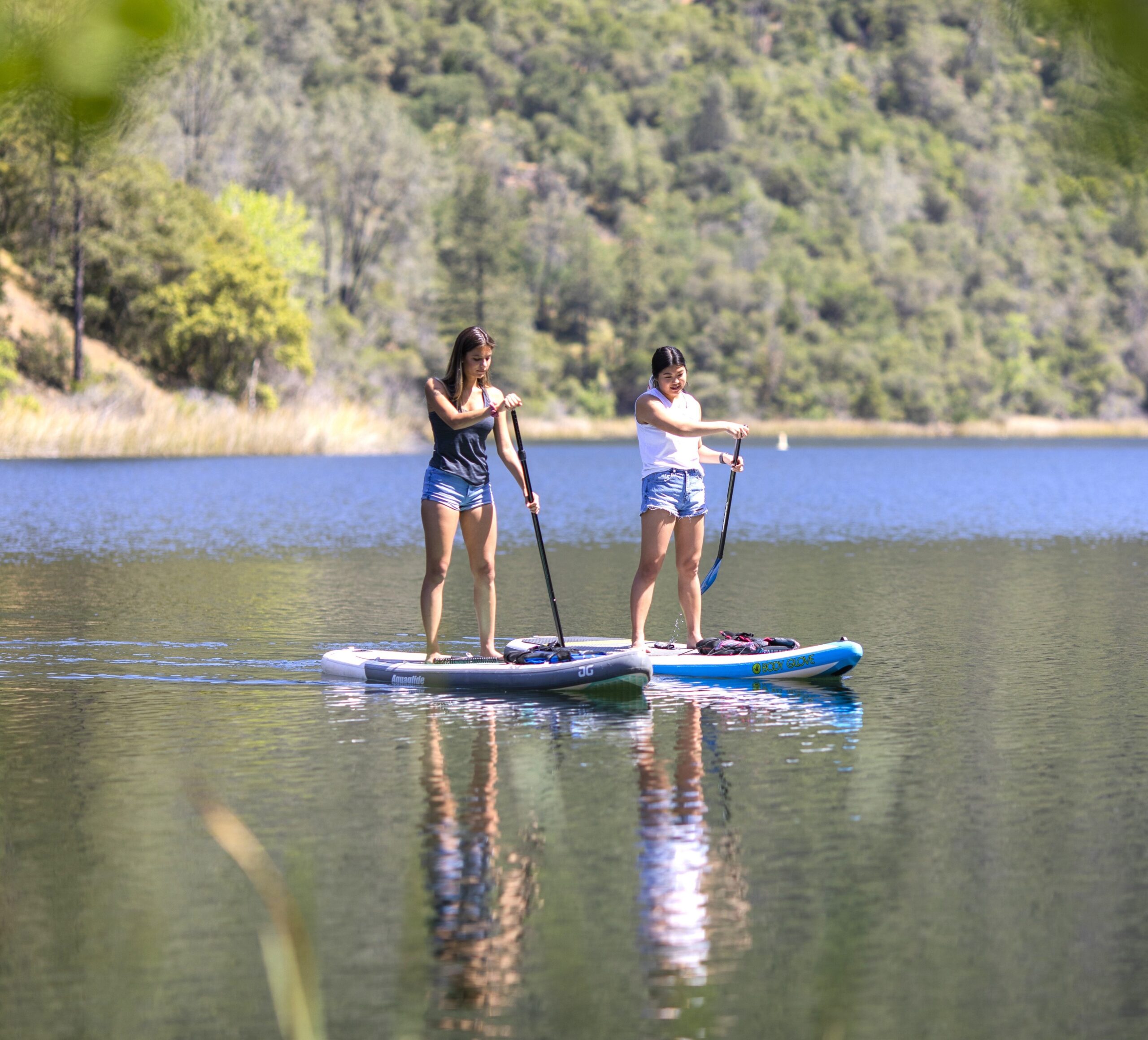 photo – paddleboarding on lake clementine – credit Visit Placer